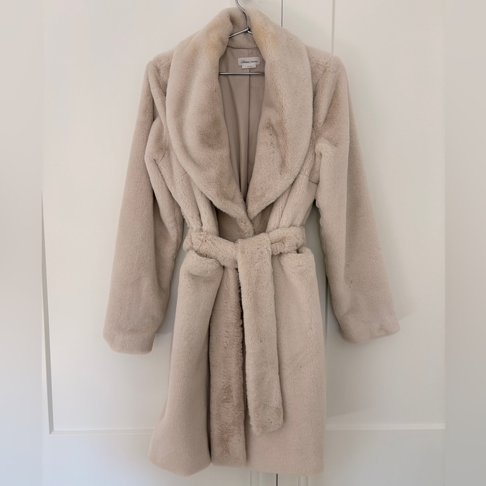 Lovers + Friends Cream Faux Fur Jacket